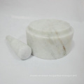 15x8cm White Marble Mortar and Pestle